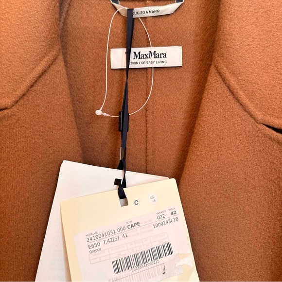 Retail$ 1,360 NWT 'S Max Mara Double Breasted Virgin Wool Pea Coat Sz:US8 - Picture 13 of 17